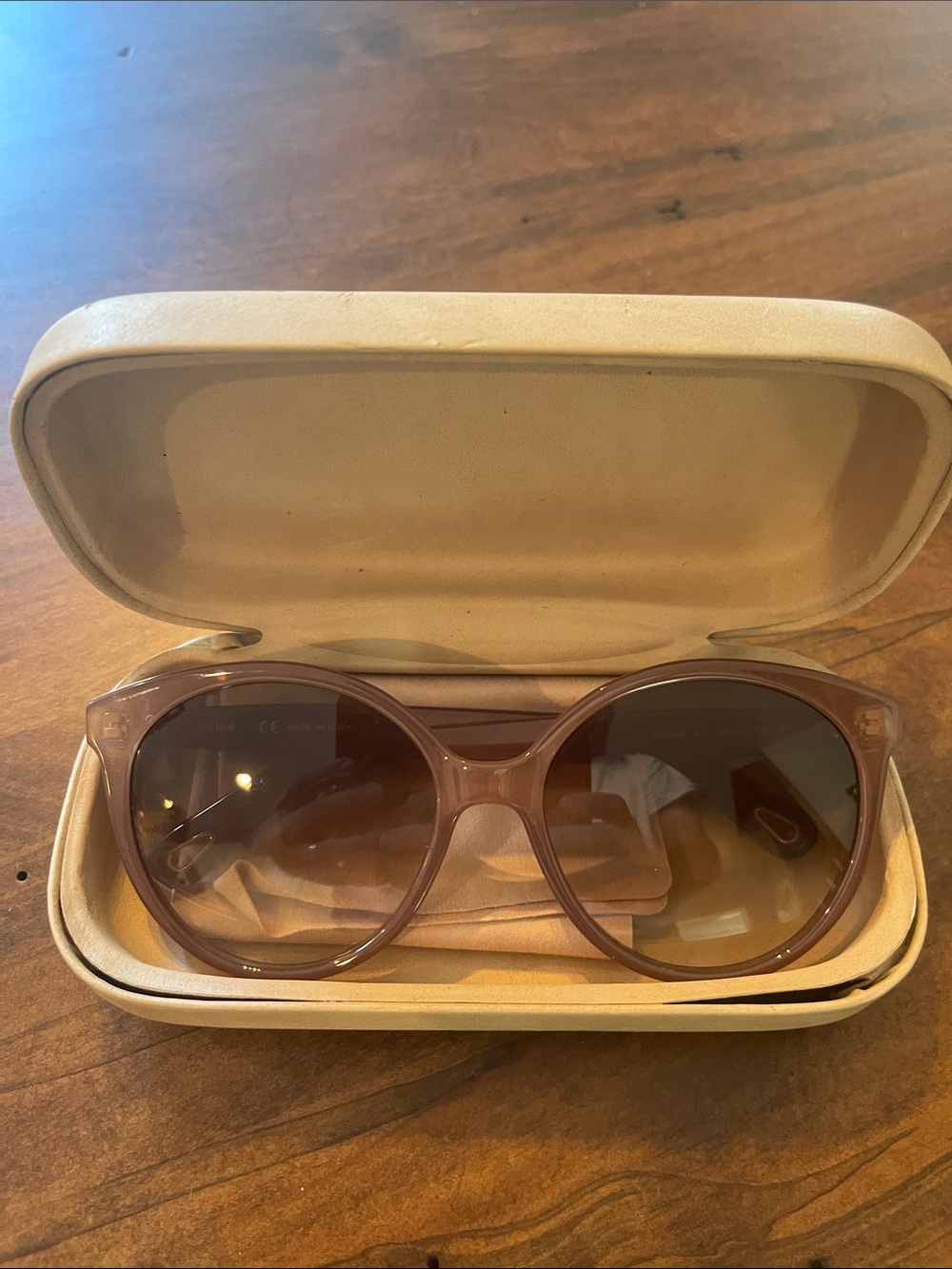 Chloé Pale Mauve/Taupe Cat-Eye Sunglasses - Picture 7 of 7